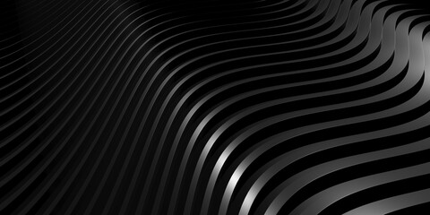 Dark steel stripes lines. Industrial futuristic background. Metallic smooth design