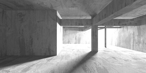 Abstract interior design concrete room. Architectural background