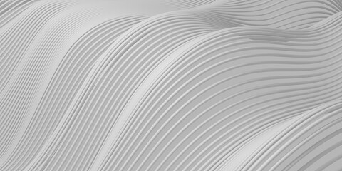 Obraz premium Abstract wave shapes white waves background
