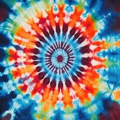 Colorful Tie Dye Designs Patterns, Spiral tie dye pattern abstract texture background.