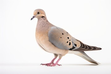 Close-up studio portrait of the bird Mourning Dove Zenaida macroura. Blank for design