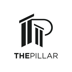 The pillar vector design consulting, black building, accounting