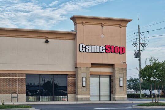 Game Stop store outlet in Houston, TX on 07/04/2023. Gaming merchandise retailer founded in 1984 that has seen steady decline in business in recent years.
