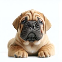 Delightful Bullmastiff Doggy Love, Generative AI