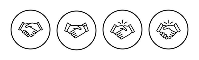 Hand shake icon vector. business handshake. contract agreement. partnership