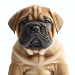 Obraz premium Bullmastiff's Heartfelt Moments, Generative AI