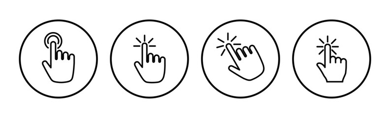 Fototapeta premium hand click icon vector. clicking finger icon. pointer icon