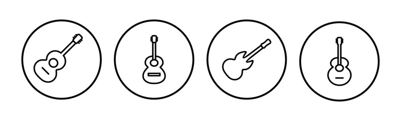 Naklejka premium Guitar icon vector. musical instrument sign