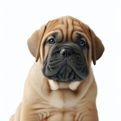 Obraz premium Tiny Bullmastiff Charm, Generative AI