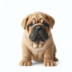 Obraz premium Cute Bullmastiff Puppy Love, Generative AI