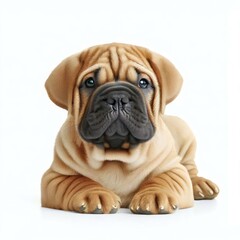 Adorable Baby Bullmastiff Pup, Generative AI
