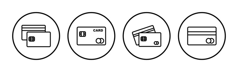 Credit card icon vector. payment icon. debit payment icon