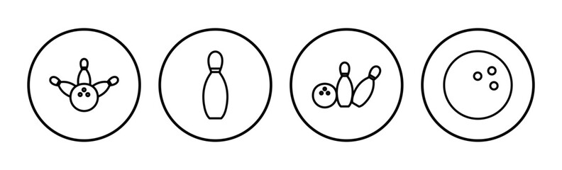 Bowling icon vector. Bowling ball and pin icon. Bowling pins with ball icon.