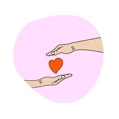 illustration of human hand for charity or any design