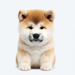 Adorable Baby Akita Pup, Generative AI