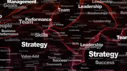 LEADERSHIP Keywords Animation, Background, Loop, 4k
