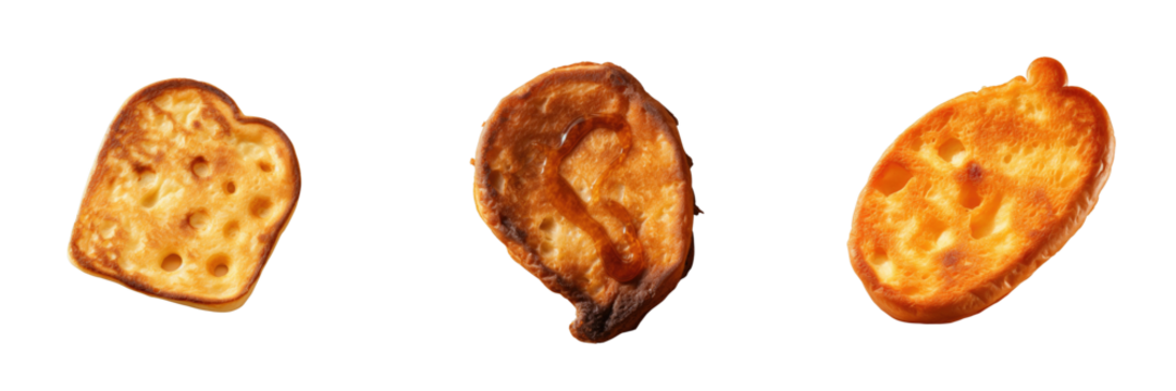 Png Set Toasted pancake s punctuation mark transparent background