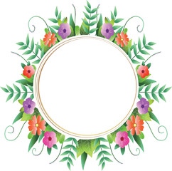 꽃과 잎 테두리