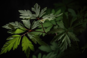 Fresh and Fragrant: Close-up shot of a sprig of caraway leaves, adding aromatic delight to your culinary creations