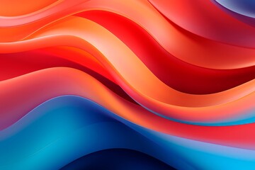Orange and blue waves. Abstract background