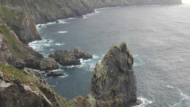the abrupt coast in the north of Spain