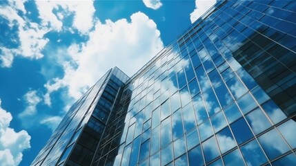 Fototapeta na wymiar Modern glass skyscraper