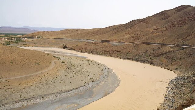Ziz River and Oasis, Morocco, Real Time
