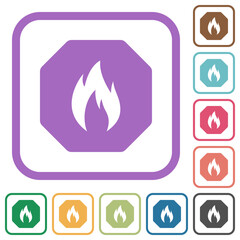 Octagon shaped natural gas sanction sign solid simple icons