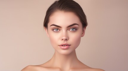 Beauty spa woman with perfect skin, Skincare, face beauty, a facial wellness on a white studio background