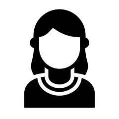 Woman avatar outline icon