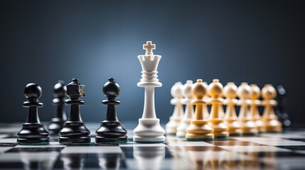 chess pieces on the chessboard. generative ai