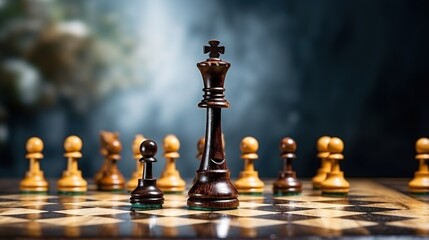 chess pieces on the chessboard. generative ai