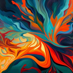 abstract pattern with flames