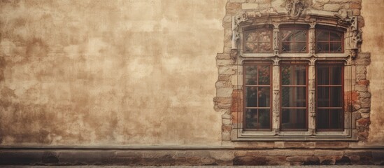 Old European castle with a vintage classic facade