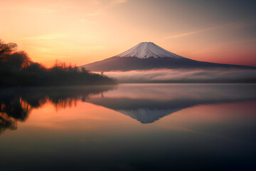 日の出の富士山