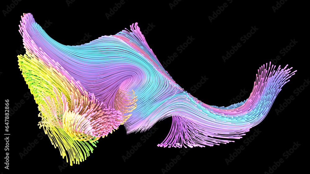 Poster beautiful abstract wires on a black background. modern technological background. an element of futur