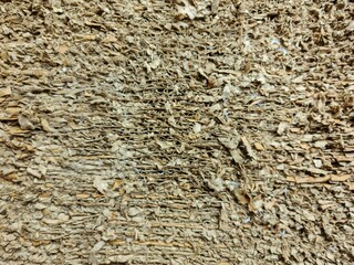Close-up of the cat scratching post. Scratching helps remove the outer layer from a cat's nails