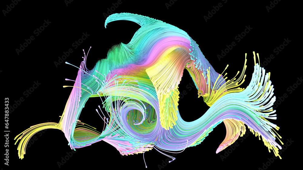 Poster beautiful abstract wires on a black background. modern technological background. an element of futur