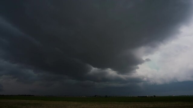 Dark Evening Strom Clouds Moving Over The Sky Time Lapse
