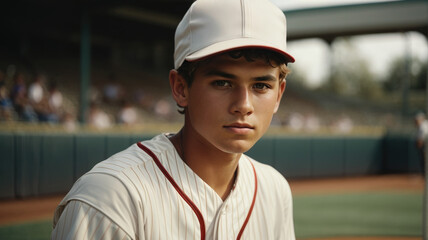 young boy baseball player