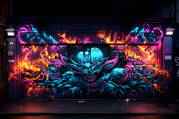 Neon Hemp Graffiti