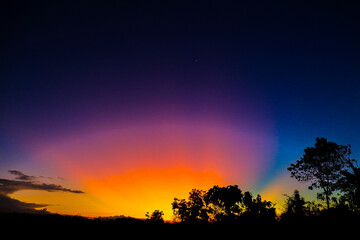 beautiful sky, beautiful sky with sunset glow