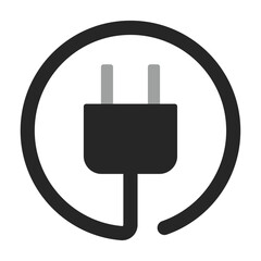 コンセントプラグの円形アイコン