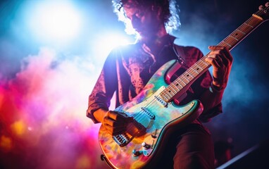 Obraz premium A musician playing a live concert. Generative AI