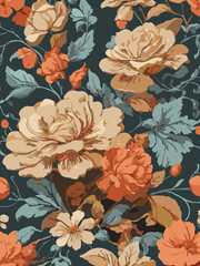 Vintage Pastel Floral Artwork