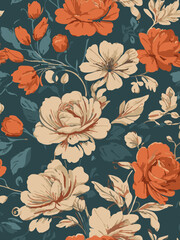 Vintage Pastel Floral Artwork