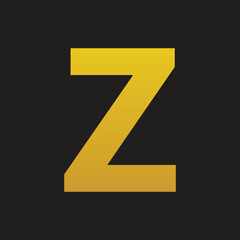 Art of Alphabet with gold color.