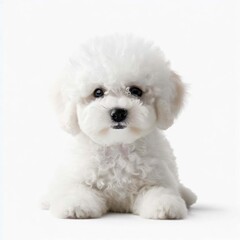 Obraz premium Cute Bichon Frise Pup in Focus, Generative AI
