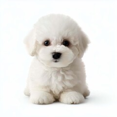 Obraz premium Sweet Bichon Frise Pup Playtime, Generative AI