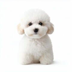 Delightful Baby Bichon Frise Smile, Generative AI
